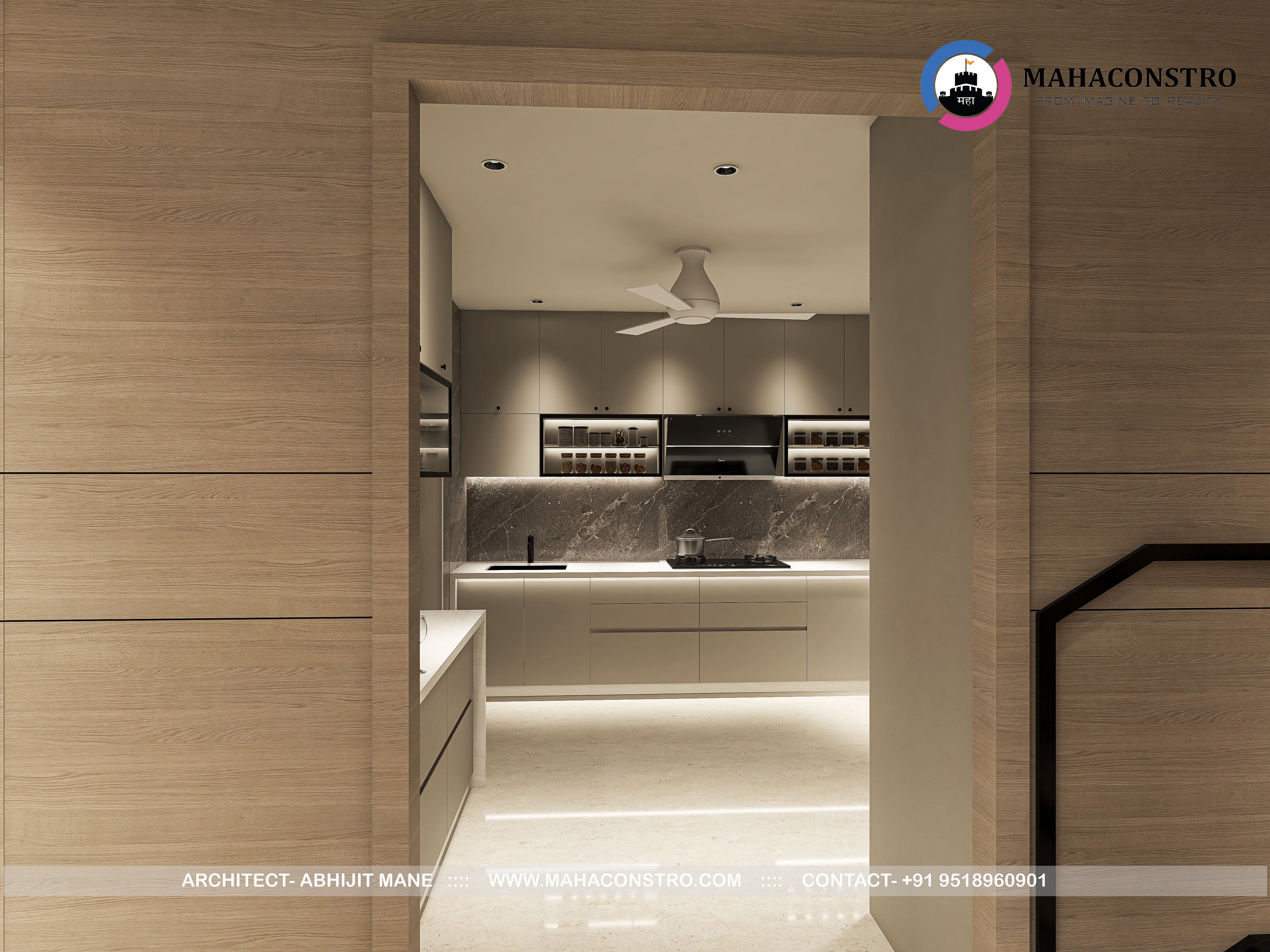 Ultra-luxury residential interior in Tembhurni, Solapur, designed by Mahaconstro Architects, featuring a contemporary living and dining space with bespoke furnishings and artistic finishes.
