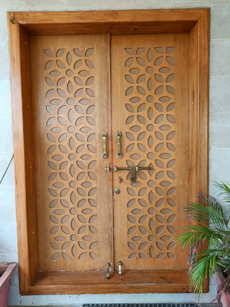 a door with a floral design showing best interior design pune